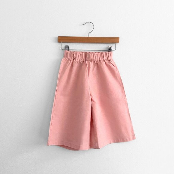 Other - NWT Pretty Girls Pants Linen Cotton Wide Leg Elastic Waistband Blush Pink 2T